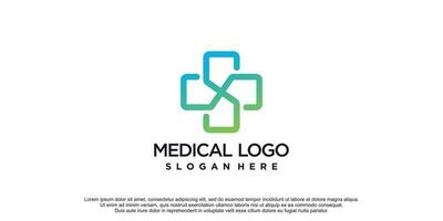 médical santé logo avec Créatif idée concept prime vecteur