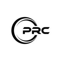 prc lettre logo conception, inspiration pour une unique identité. moderne élégance et Créatif conception. filigrane votre Succès avec le frappant cette logo. vecteur