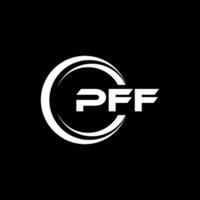 pff lettre logo conception, inspiration pour une unique identité. moderne élégance et Créatif conception. filigrane votre Succès avec le frappant cette logo. vecteur