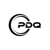 pdq lettre logo conception, inspiration pour une unique identité. moderne élégance et Créatif conception. filigrane votre Succès avec le frappant cette logo. vecteur