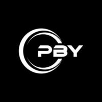 pby lettre logo conception, inspiration pour une unique identité. moderne élégance et Créatif conception. filigrane votre Succès avec le frappant cette logo. vecteur