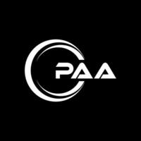 paa lettre logo conception, inspiration pour une unique identité. moderne élégance et Créatif conception. filigrane votre Succès avec le frappant cette logo. vecteur