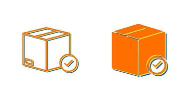 livraison valide de l'icône de vecteur d'emballage