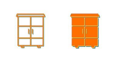 icône de vecteur d'armoire étagères