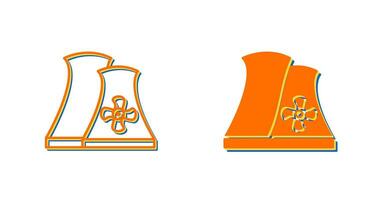 icône de vecteur de centrale nucléaire
