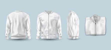 blouson vierge dans un ensemble de modèles de couleur blanche vecteur