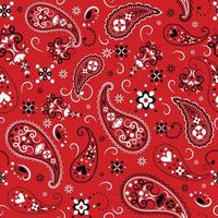 modèle sans couture paisley rouge vecteur