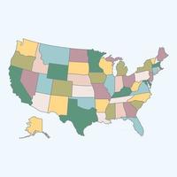 carte des états-unis d'amérique vecteur