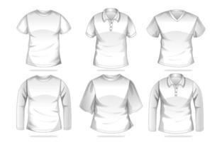 modèle de chemise de vêtements vecteur