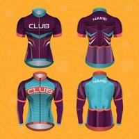 maillot de cyclisme athlétique vecteur