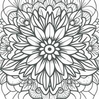 fleur coloration page vecteur. fleur ligne art blanc arrière-plan, mignonne fleurs imprimable coloration page, vecteur fleur page pour coloration, contour magnolia