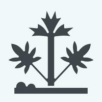 icône chanvre. en relation à cannabis symbole. glyphe style. Facile conception modifiable. Facile illustration vecteur