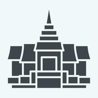 icône pagode. en relation à Cambodge symbole. glyphe style. Facile conception modifiable. Facile illustration vecteur