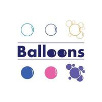 ballon et bulle volant vecteur ballons festifs, brillants avec des ballons brillants pour les vacances