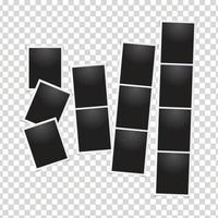 concept de collection de photos polaroid vertical vecteur