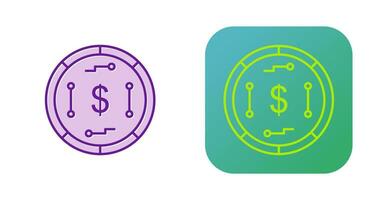 icône de vecteur de monnaie numérique