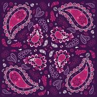 motif bandana paisley dessiné à la main vecteur