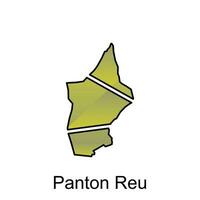 carte de panton reu ville logo conception concept illustration idée style plat vecteur conception modèle. isolé sur blanc Contexte