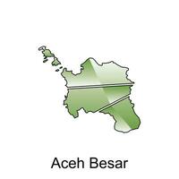 carte ville de aceh besar vecteur conception modèle, Indonésie carte avec États et moderne rond formes