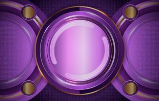 cercle doré premium moderne violet vecteur