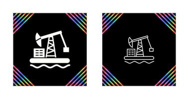 icône de vecteur de plate-forme pétrolière