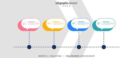 affaires Les données visualisation chronologie infographie Icônes conçu pour abstrait Contexte modèle Étape importante élément moderne diagramme processus La technologie numérique commercialisation Les données présentation graphique vecteur