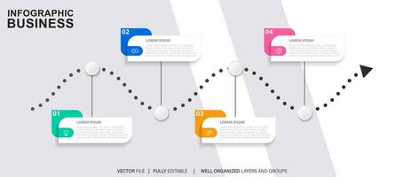 vecteur abstrait élément chronologie infographies.