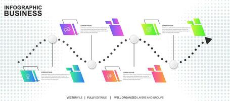 infographie conception modèle. chronologie concept avec 4 pas vecteur