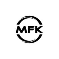 mfk lettre logo conception, inspiration pour une unique identité. moderne élégance et Créatif conception. filigrane votre Succès avec le frappant cette logo. vecteur