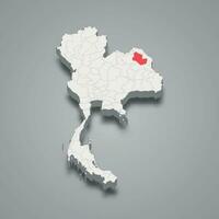 Sakon Nakhon Province emplacement Thaïlande 3d carte vecteur