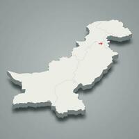 Islamabad ville emplacement dans Pakistan 3d imap vecteur