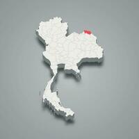 bueng Kan Province emplacement Thaïlande 3d carte vecteur