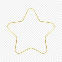 or embrasé arrondi étoile forme Cadre isolé sur Contexte. brillant Cadre avec embrasé effets. vecteur illustration.