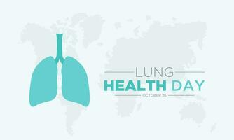 poumon santé journée. vecteur illustration de monde poumon santé journée conscience affiche avec en bonne santé poumons et inhalateur.