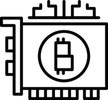 bitcoin exploitation minière vecteur icône conception