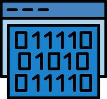 conception d'icône de vecteur de code binaire