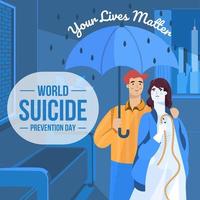 concept de la journée mondiale de la prévention du suicide vecteur