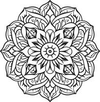 coloriage de mandala vecteur