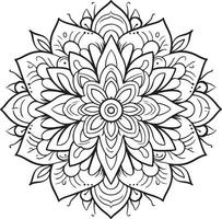 coloriage de mandala vecteur