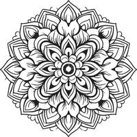 coloriage de mandala vecteur