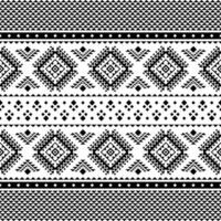 navajo unique sans couture ethnique modèle vecteur. tribal abstrait géométrique art conception pour impression en tissu et vêtements. noir et blanc couleur. vecteur