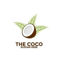 noix de coco logo vecteur modèle, Créatif noix de coco logo conception notions, icône symbole, illustration