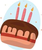 anniversaire gâteau avec bougies vecteur illustration