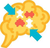 fonction d'introspection du vecteur d'icône de cerveau humain