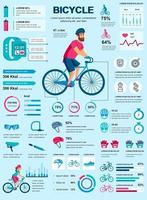 bannière de vélo avec des éléments infographiques vecteur