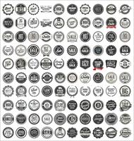 Mega collection de badges vintage rétro et étiquettes vecteur