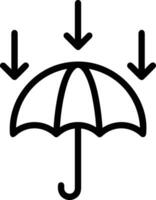 parapluie protection icône symbole vecteur image. illustration de le sécurité protéger parapluie Sécurité conception image