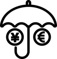 parapluie protection icône symbole vecteur image. illustration de le sécurité protéger parapluie Sécurité conception image