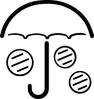 parapluie protection icône symbole vecteur image. illustration de le sécurité protéger parapluie Sécurité conception image