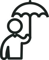 parapluie protection icône symbole vecteur image. illustration de le sécurité protéger parapluie Sécurité conception image